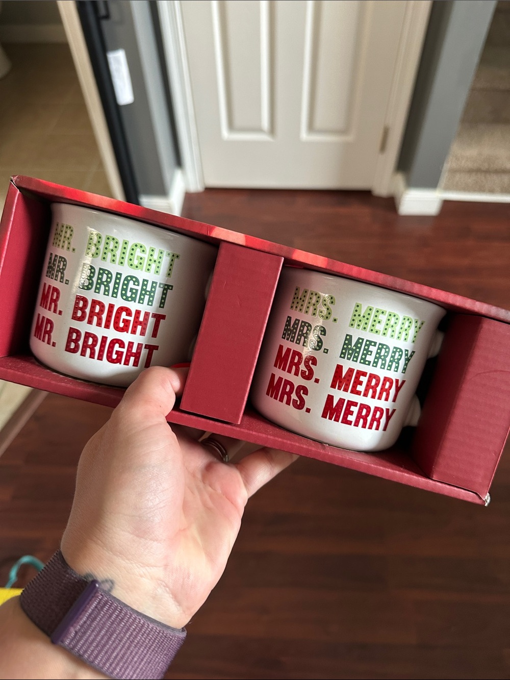St. Nicholas Square Red Holiday His&Hers Mug Gift Box